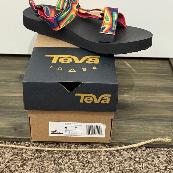Teva Men's Original Universal Galactic Multi Color Rainbow Sandals 1157110 - Picture 1 of 5